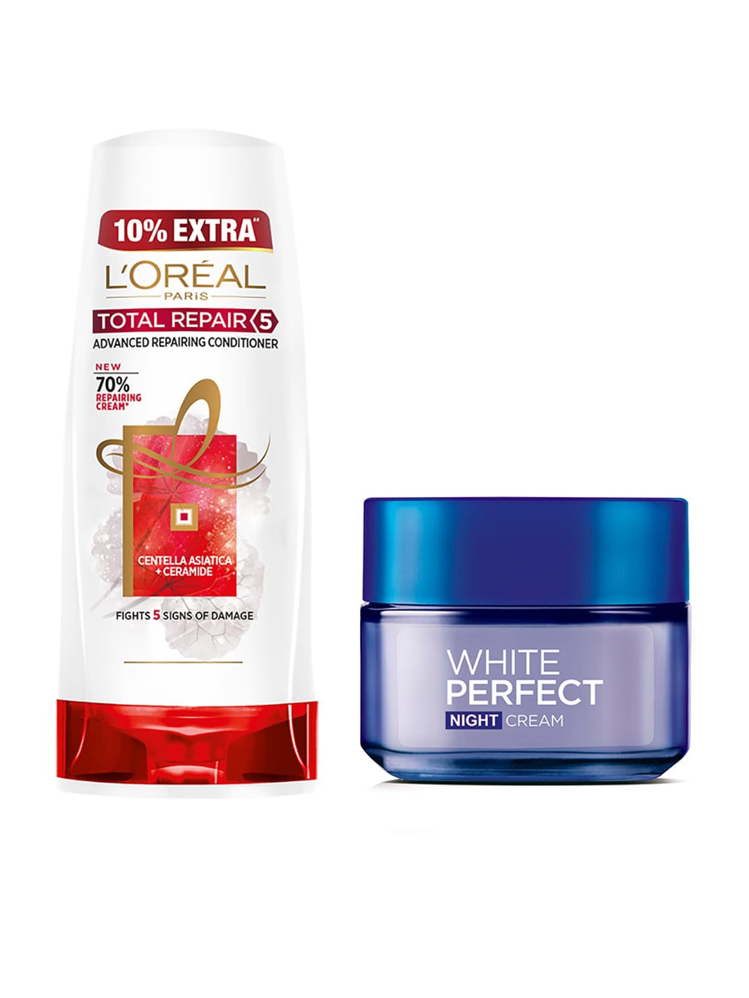 

LOreal Paris White Perfect Whitening Night Cream & Total Repair 5 Hair Conditioner