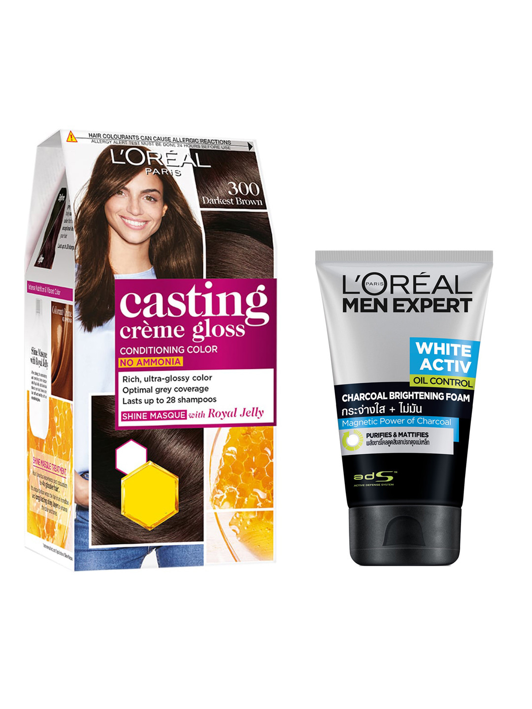 

LOreal Paris Men Expert Sustainable Foam & Casting Creme Gloss - Darkest Brown