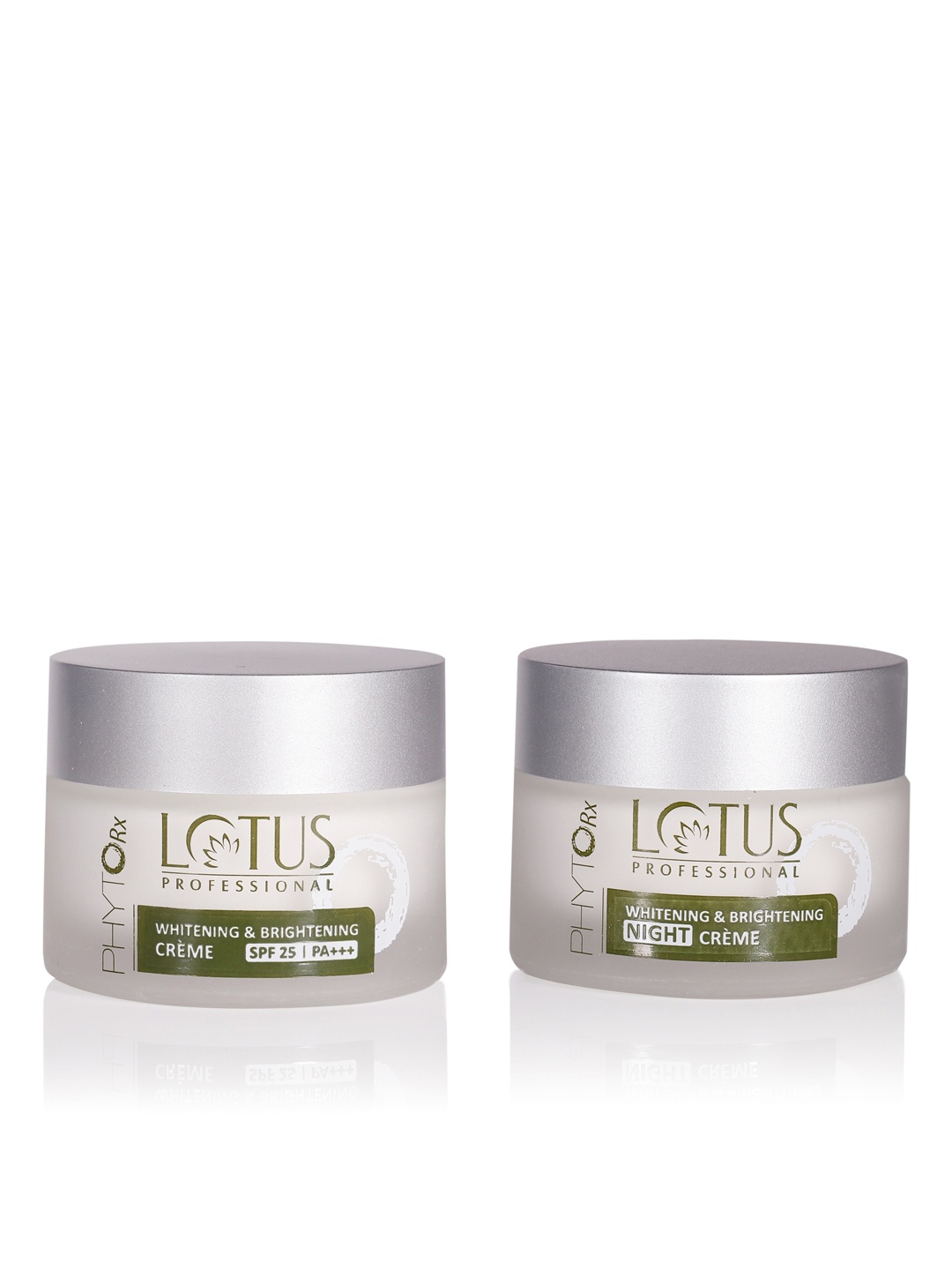 

Lotus Herbals Set of Sustainable Phyto-Rx Whitening Night Creme & SPF 25 Brightening Creme, White