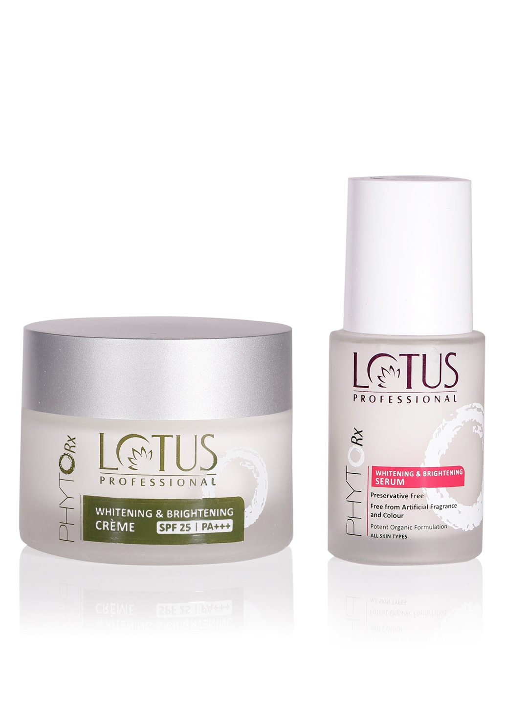 

Lotus Herbals Set of Sustainable Professional Phyto Rx Serum & Brightening Creme, White