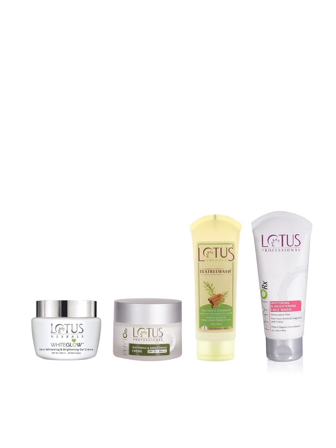 

Lotus Herbals Women Set of Sustainable Face Cremes & Face Washes, White