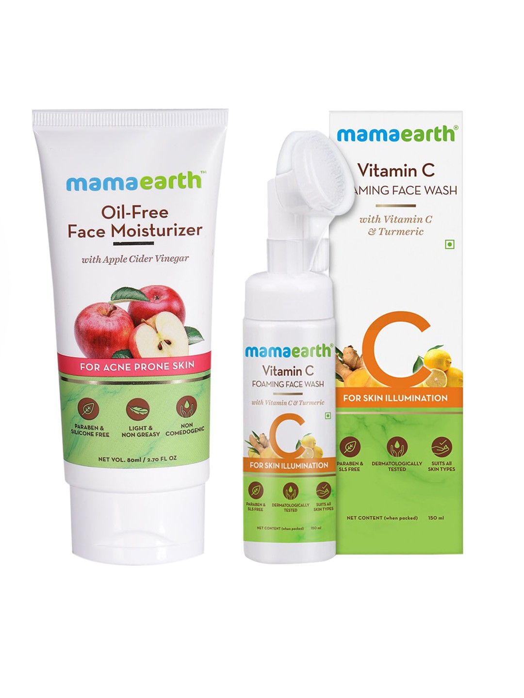 

Mamaearth Set of Sustainable Vitamin C Face Wash & Oil-Free Face Moisturizer, Yellow
