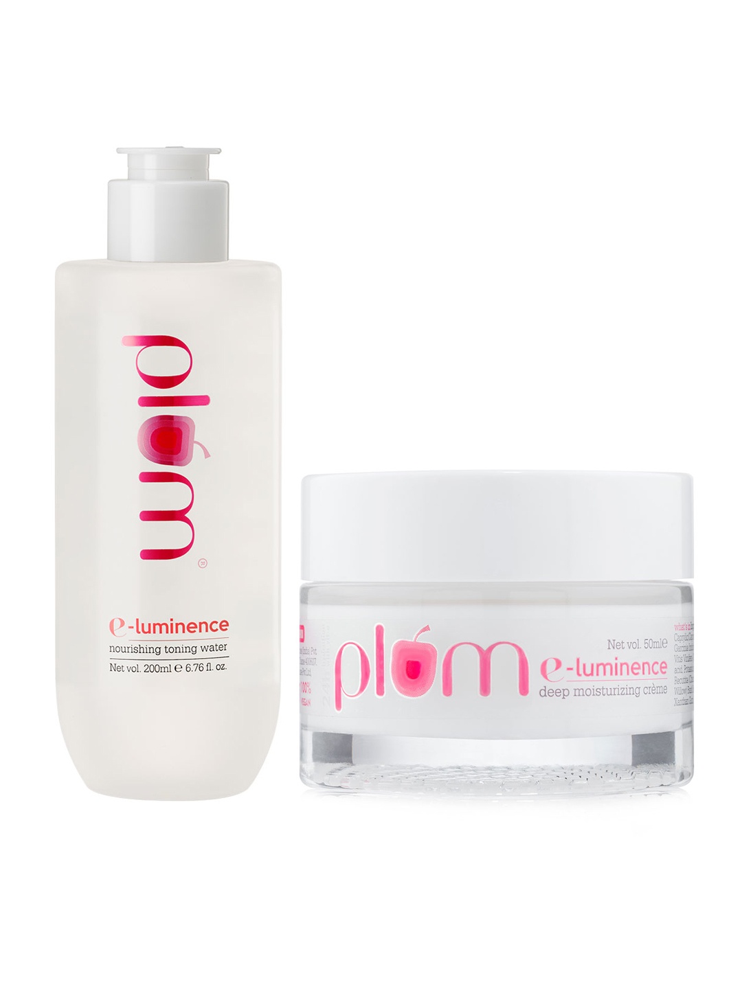 

Plum E-Luminence Nourishing Sustainable Toning Water & Moisturising Creme, White