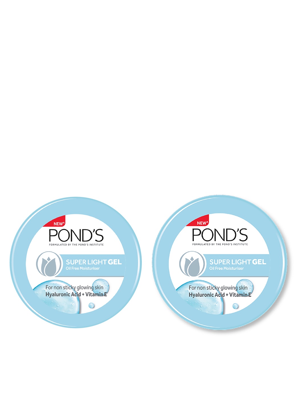 

Ponds Set Of 2 Super Light Gel Oil Free Moisturiser with Hyaluronic Acid + Vitamin E, Blue