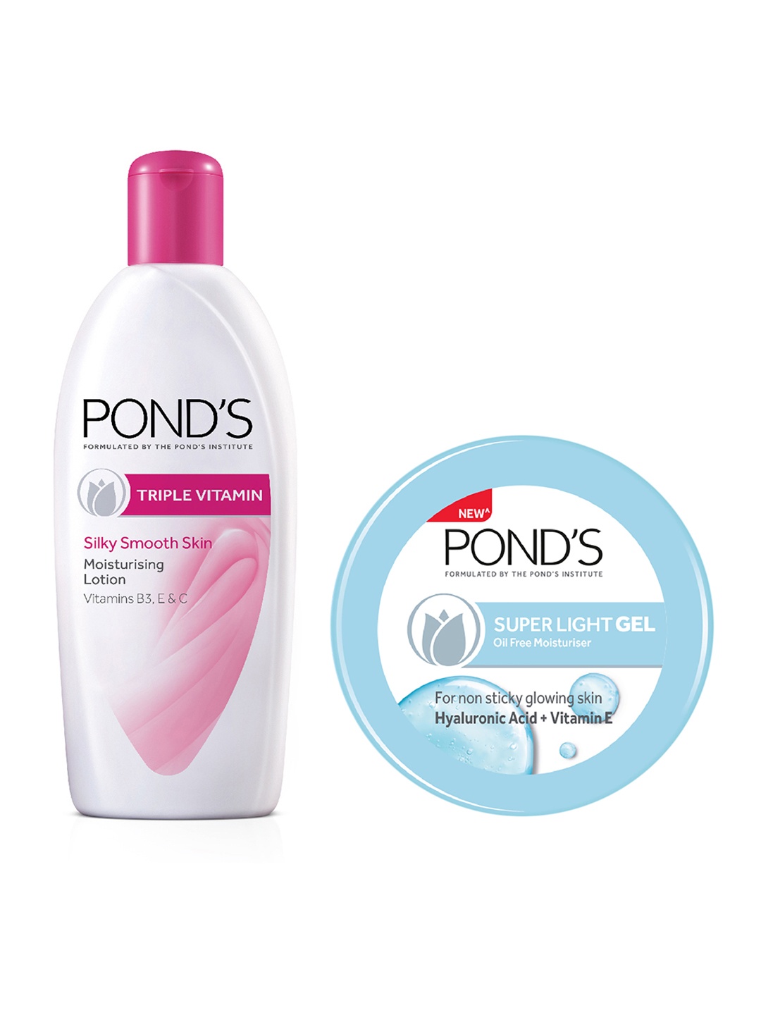 

Ponds Unisex Super Light Gel Oil Free Moisturiser & Vitamin Moisturizing Lotion, Blue