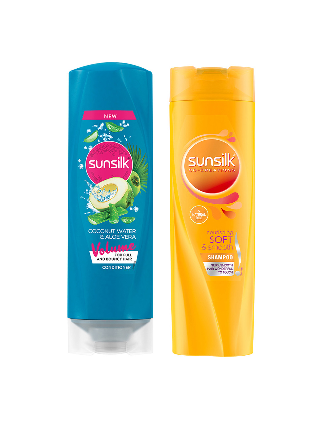 

Sunsilk Coconut Water and Aloe Vera Volume Hair Shampoo & Conditioner, Yellow