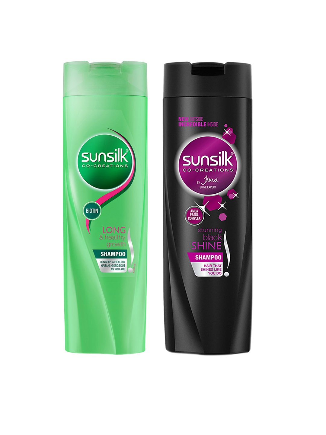 

Sunsilk Set of Stunning Black Shine Shampoo & Biotin Long And Healthy Growth Shampoo