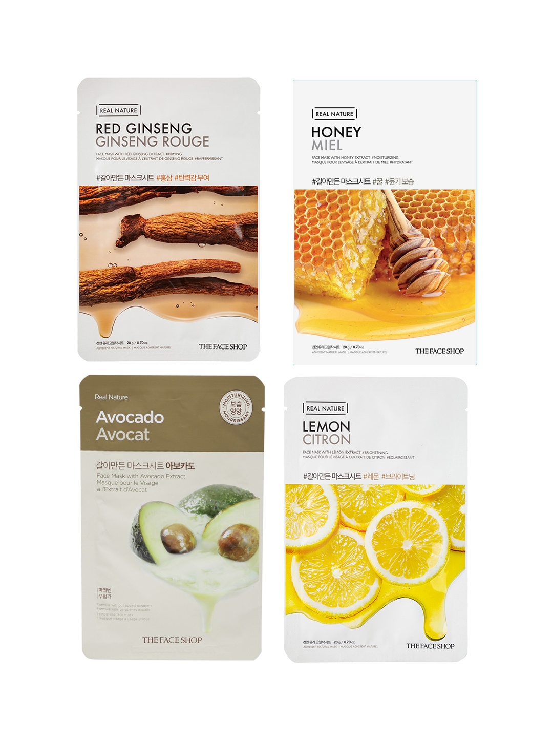 

The Face Shop Women Set of 4 Face Masks, White
