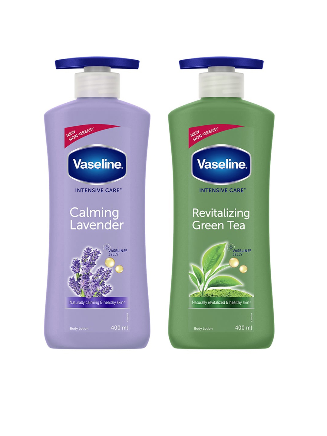 

Vaseline Set Of Calming Lavender & Revitalizing Green Tea Body Lotions