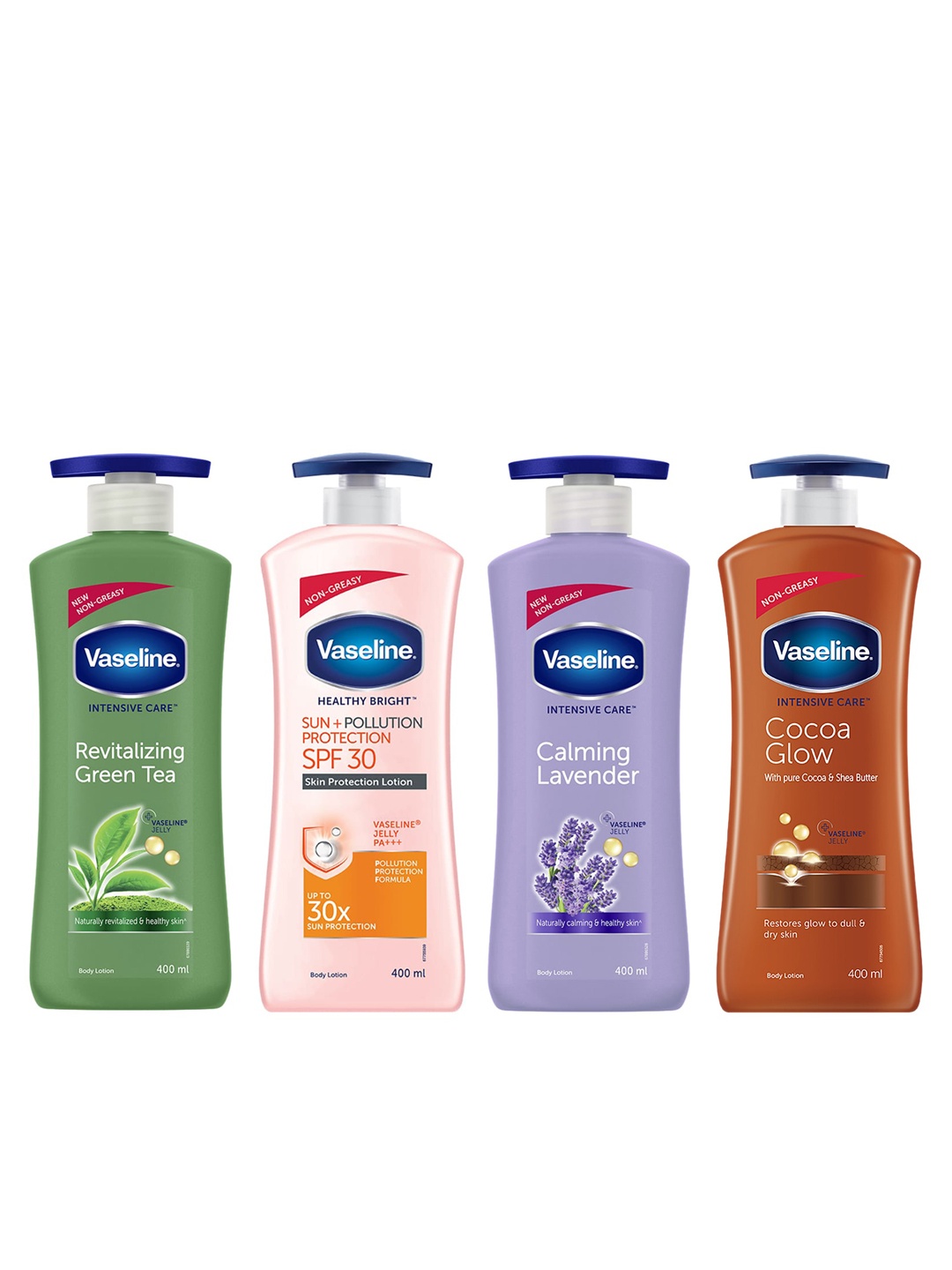 

Vaseline Unisex Pack Of 4 Intensive & Healthy Bright Body Lotions, Lavender