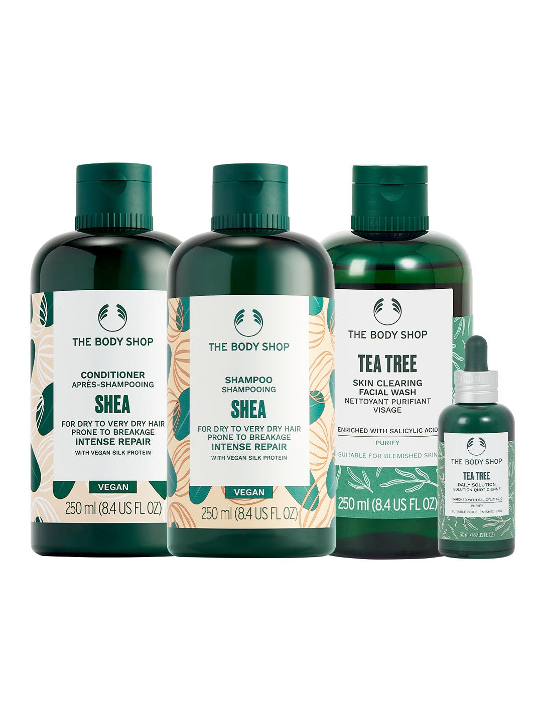 

The Body Shop Unisex Pack Of 4 Personal Care Combo Set, Green