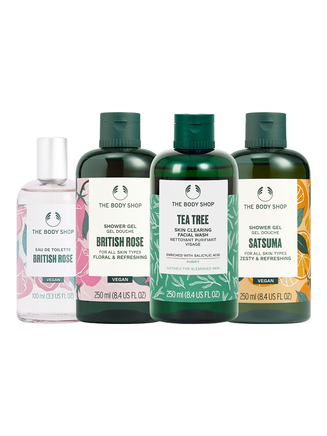 

The Body Shop Unisex Pack Of 4 Personal Care Combo Set, Pink
