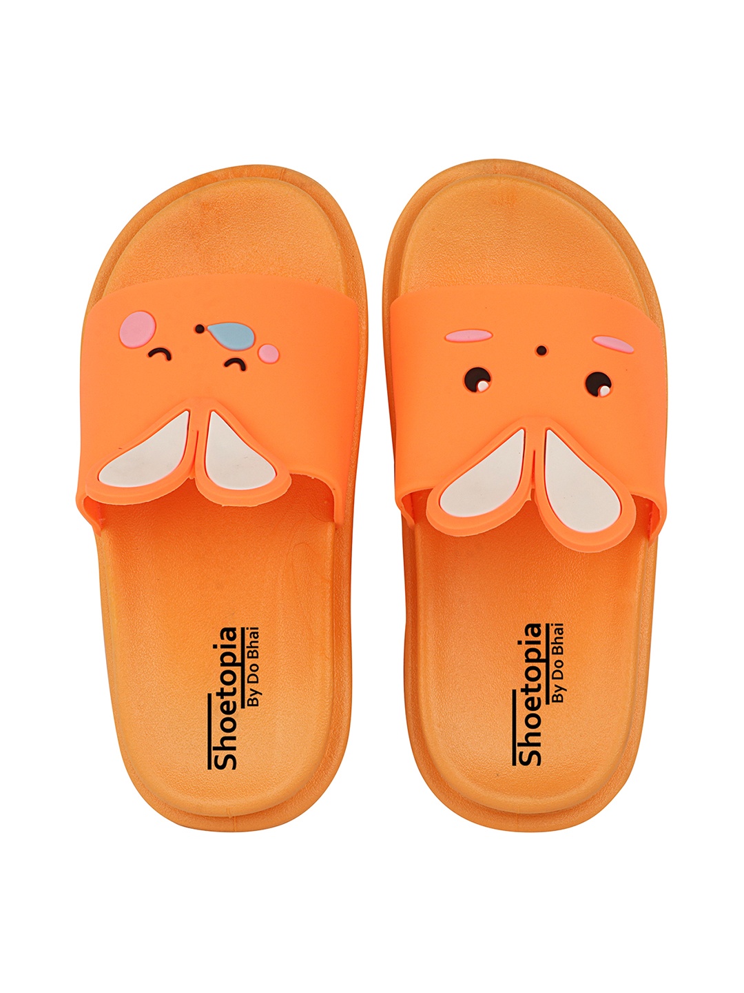

Shoetopia Girls Orange & White Sliders