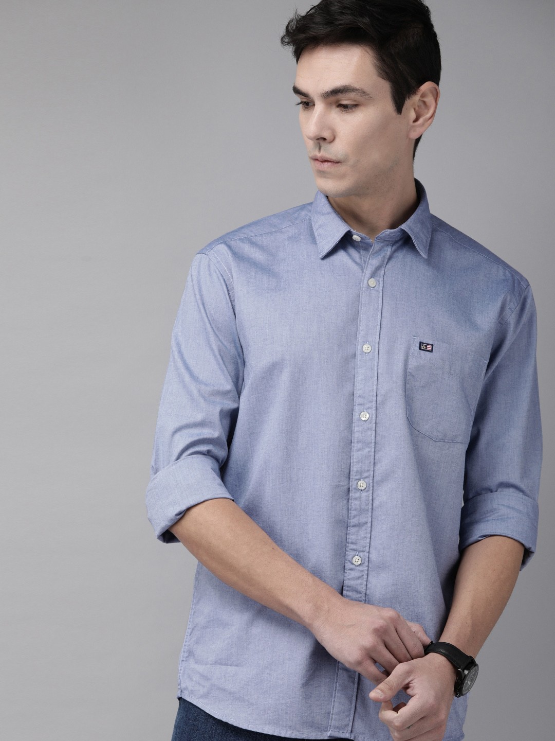 

Arrow Sport Men Blue Solid Slim Fit Casual Shirt