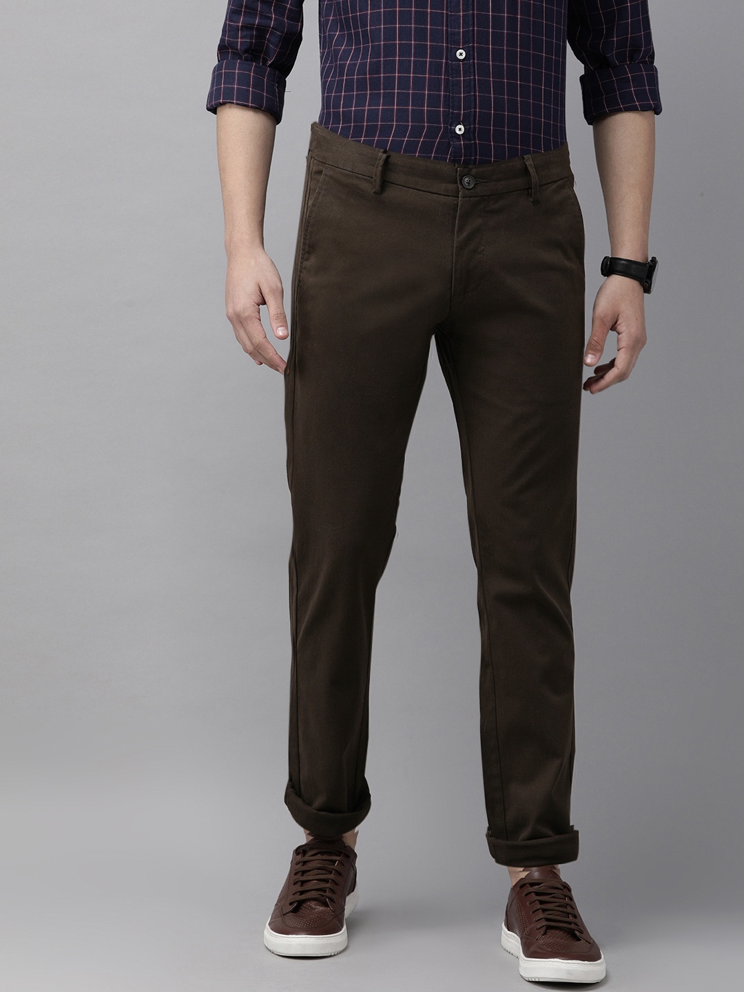 

Arrow Sport Men Coffee Brown Slim Fit Chinos
