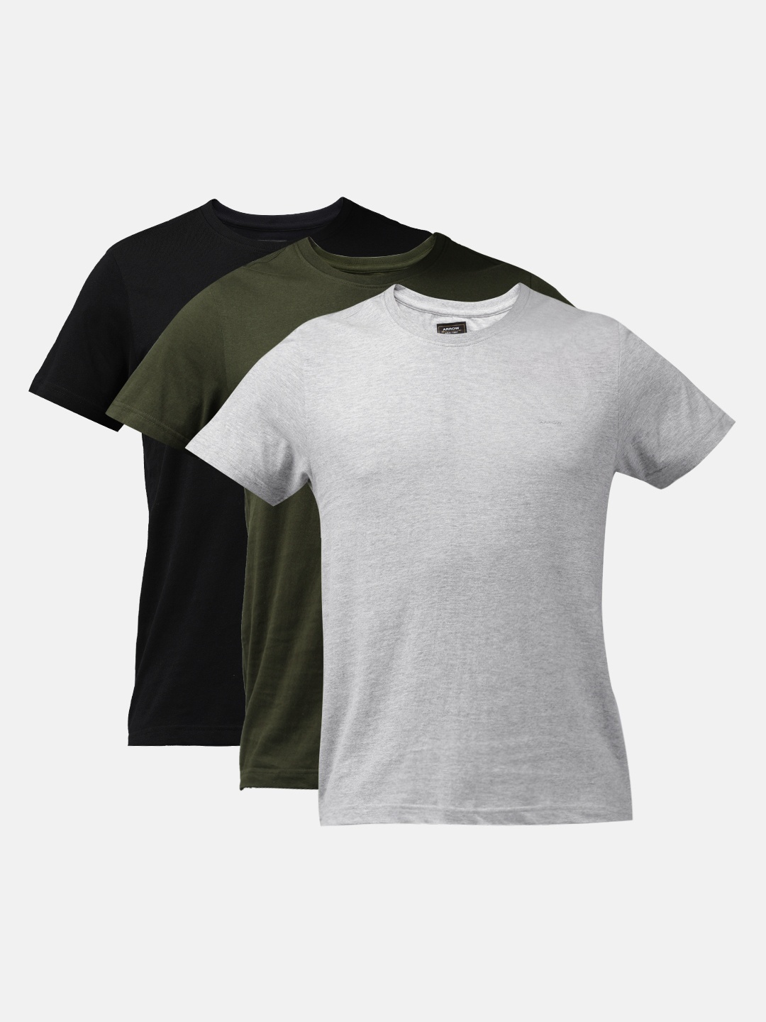 

Arrow Sport Men Pack of 3 Solid T-shirt, Multi