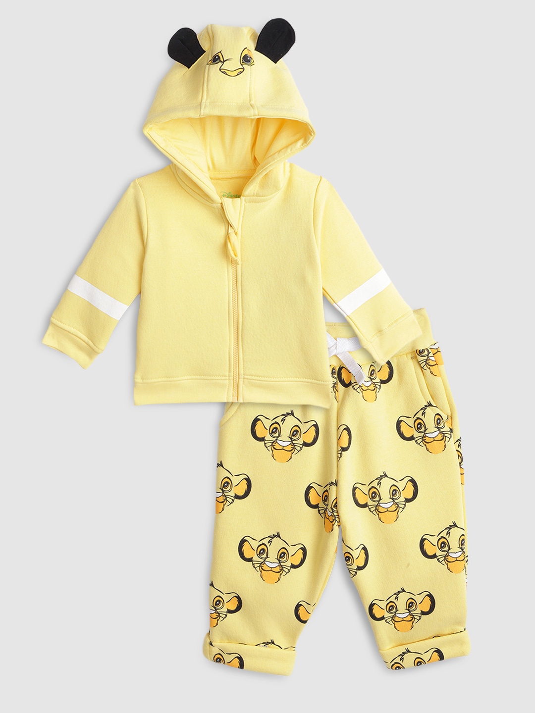 

YK Disney Infant Boys Yellow & Black Hooded Sweatshirt & Trousers