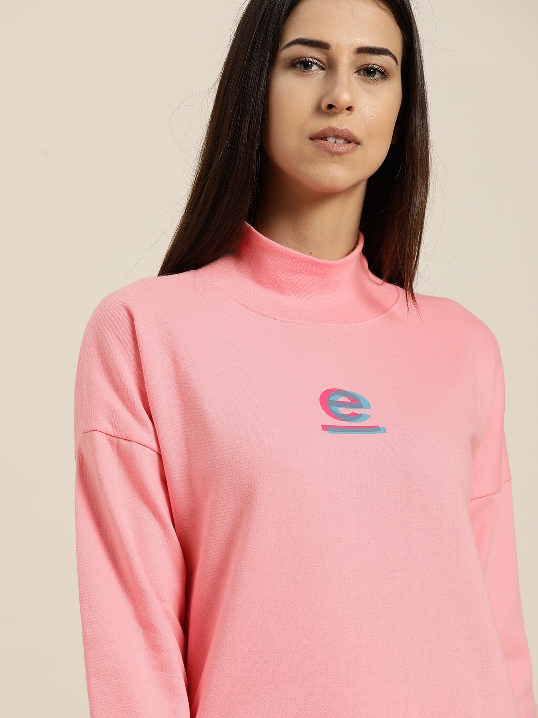 

ether Women Pink Brand Logo Print Detail Sweatshirt