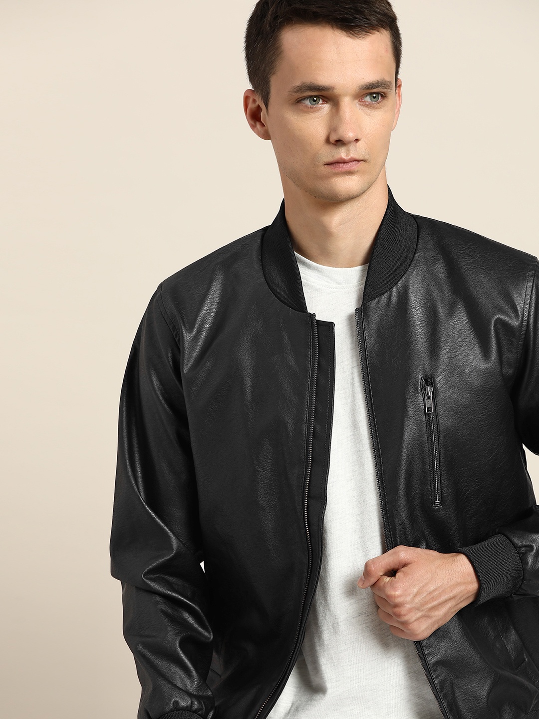 

ether Men Black Solid Tailored Jacket
