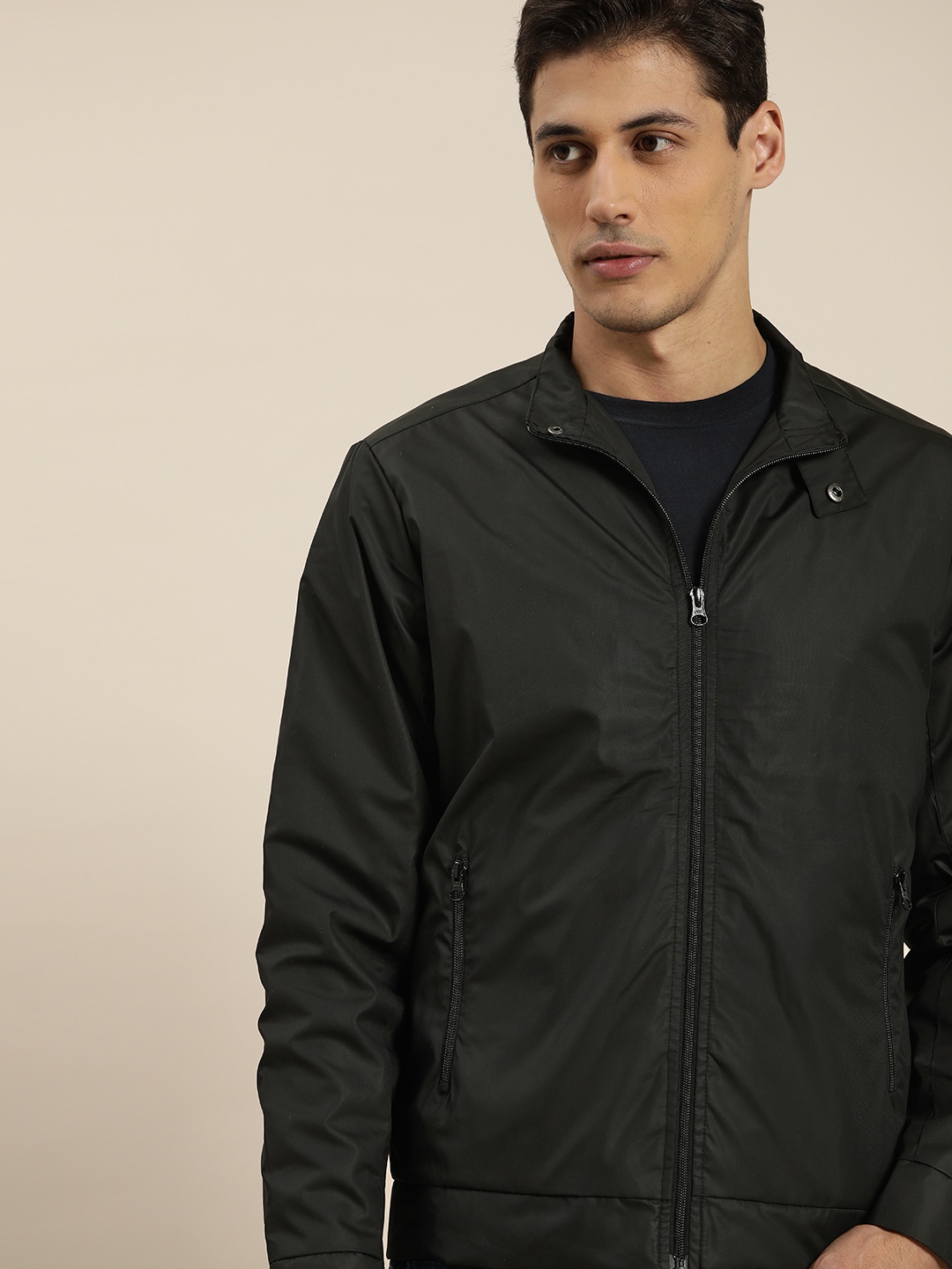 

ether Men Black Solid Tailored Jacket