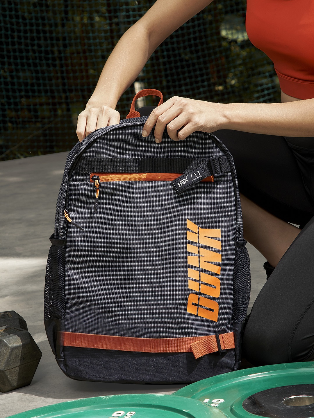 

HRX by Hrithik Roshan Unisex Black & Orange Dunk Multi-Utility Laptop Backpack
