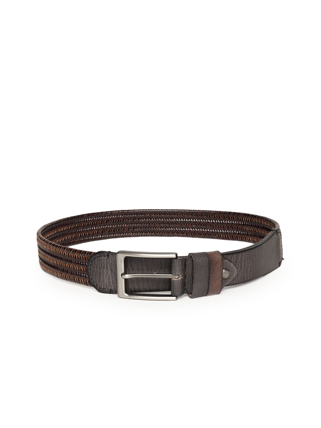 

Roadster Men Coffee Brown Braided Leather Belt