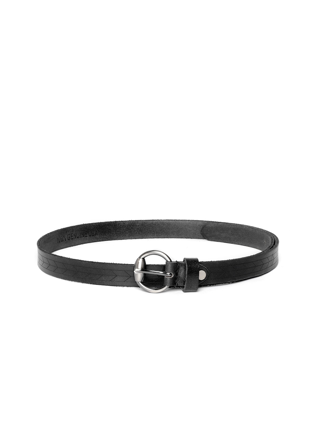 

Mast & Harbour Women Black Textured Leather Belt