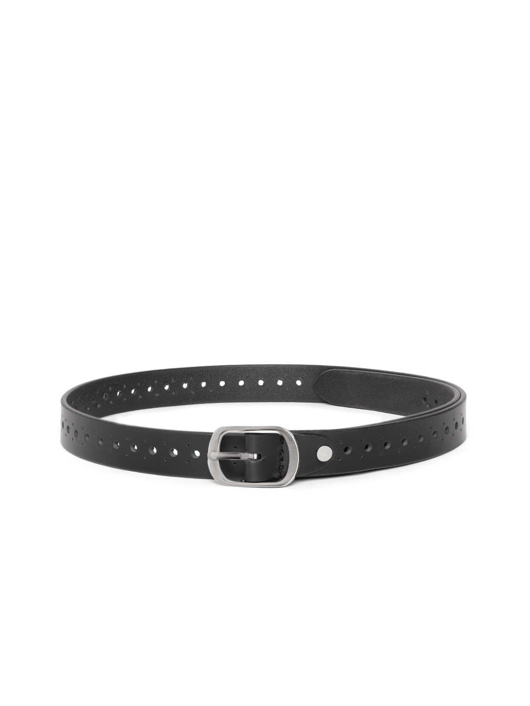 

Mast & Harbour Women Black Cut-Work Leather Belt