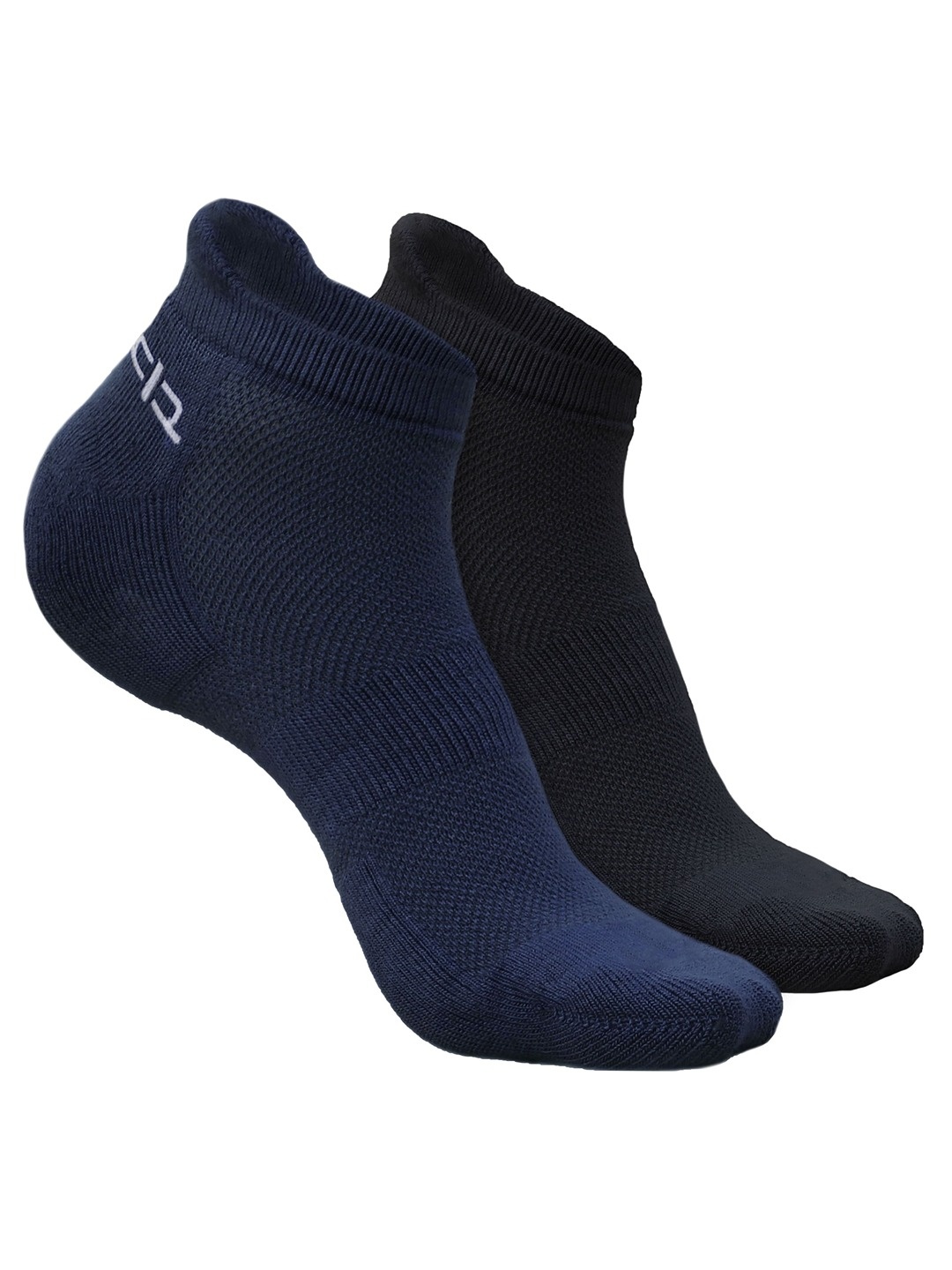 

Heelium Men Pack of 2 Bamboo Super Soft & Odour-Free Breathable Ankle-Length Socks, Navy blue