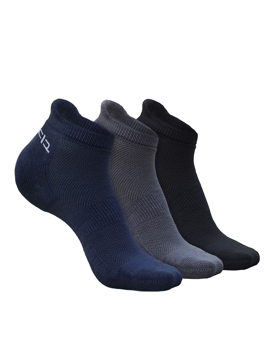 

Heelium Men Pack of 3 Bamboo Super Soft & Odour-Free Breathable Ankle-Length Socks, Blue