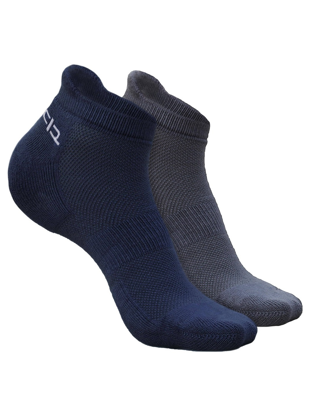 

Heelium Men Pack of 2 Bamboo Super Soft & Odour-Free Breathable Ankle-Length Socks, Grey
