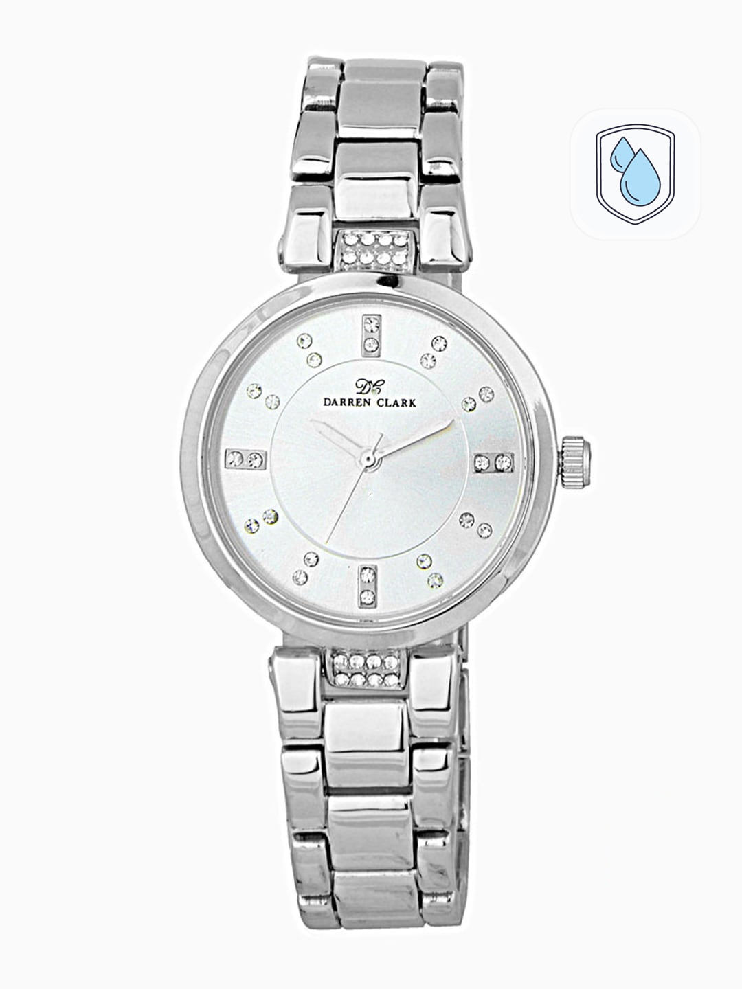 

DARREN CLARK Women Silver-Toned Bracelet Style Analogue Watch 11018-SM-02