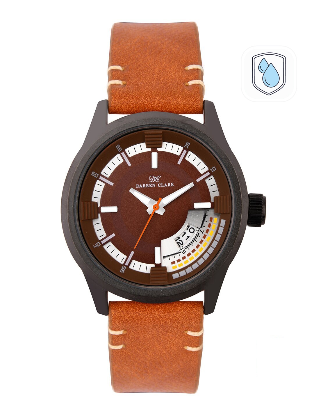 

DARREN CLARK Men Brown Analogue Watch 11017-NLD-20