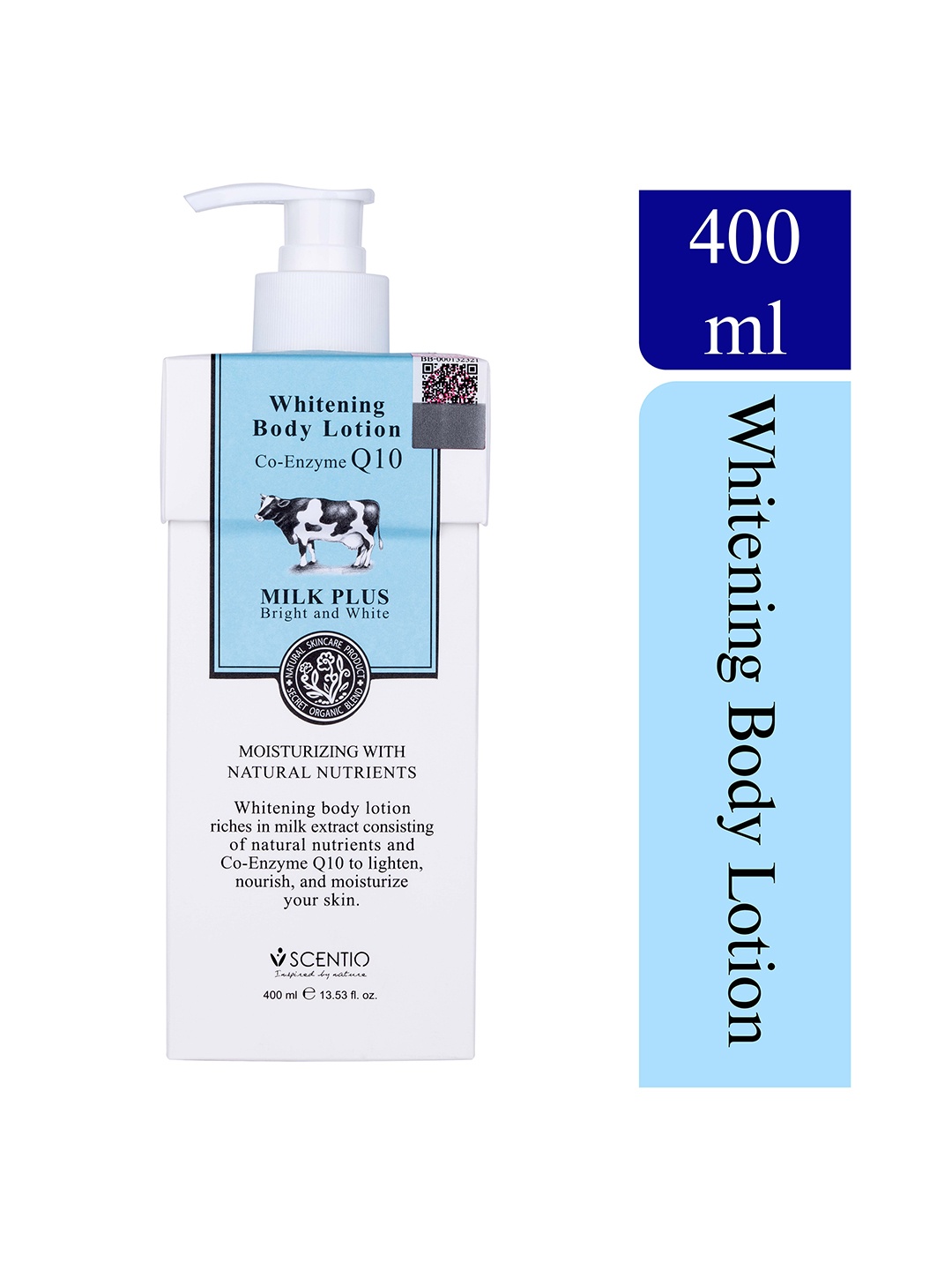 

BEAUTY BUFFET Scentio Milk Plus Whitening Q10 Body Lotion, 400ml (Made In Thailand), White