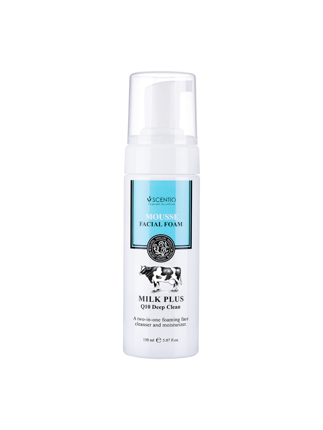 

BEAUTY BUFFET Scentio Milk Plus Q10 Deep Clean Mousse Facial Foam150 ml, White