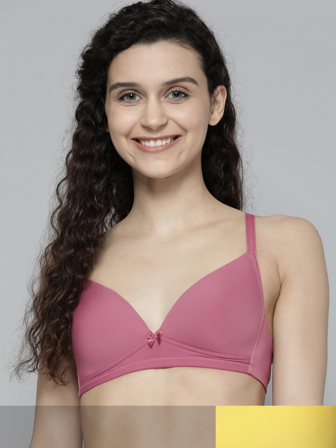 

Mast & Harbour Women Pack Of Two Solid Lightly Padded Bra, Mauve