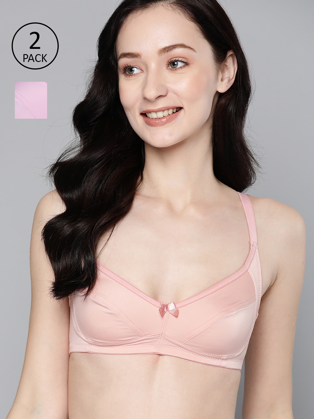 

Mast & Harbour Pack of 2 Everyday Bras, Peach
