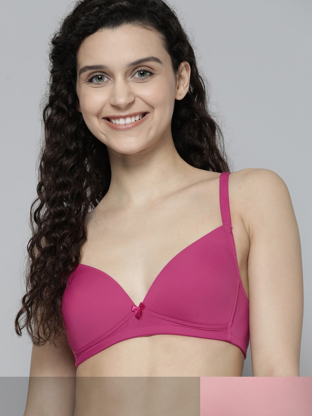

Mast & Harbour Women Pack Of Two Solid Lightly Padded Bra, Fuchsia