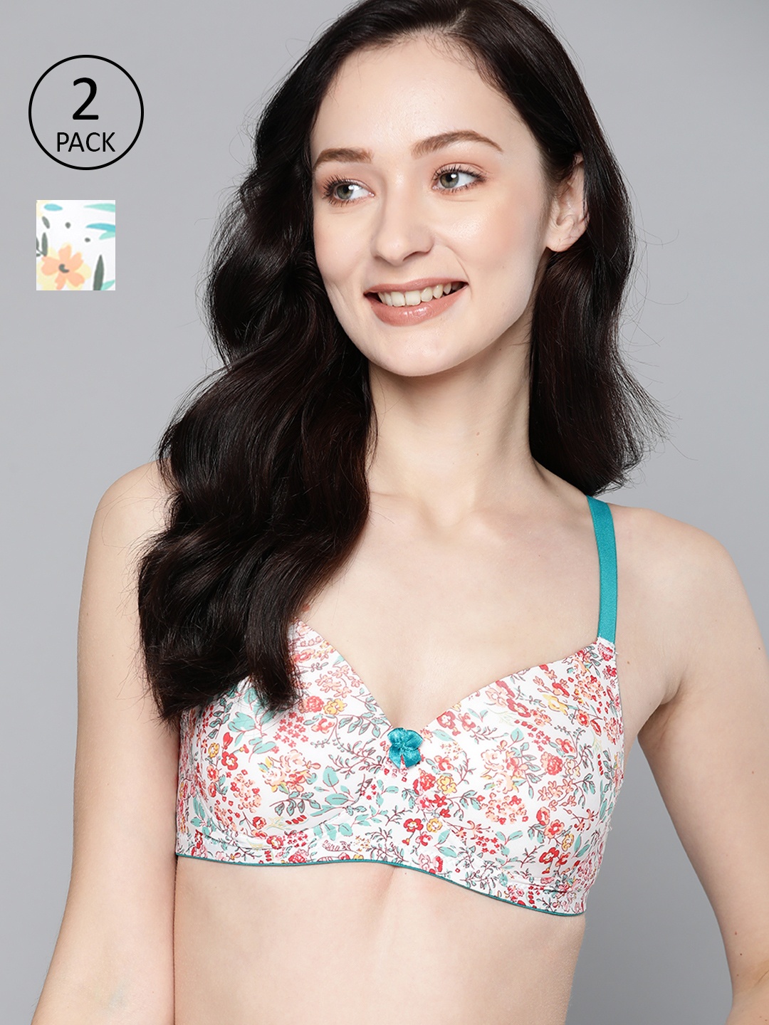 

Mast & Harbour Pack of 2 T-shirt Bras Lightly Padded, White