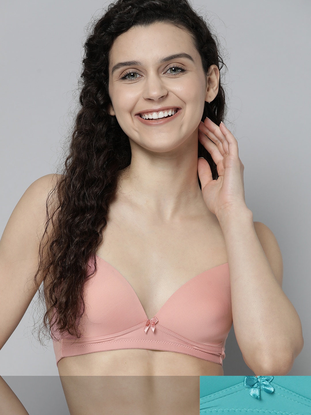 

Mast & Harbour Women Pack Of 2 Solid Lightly Padded Bra, Teal