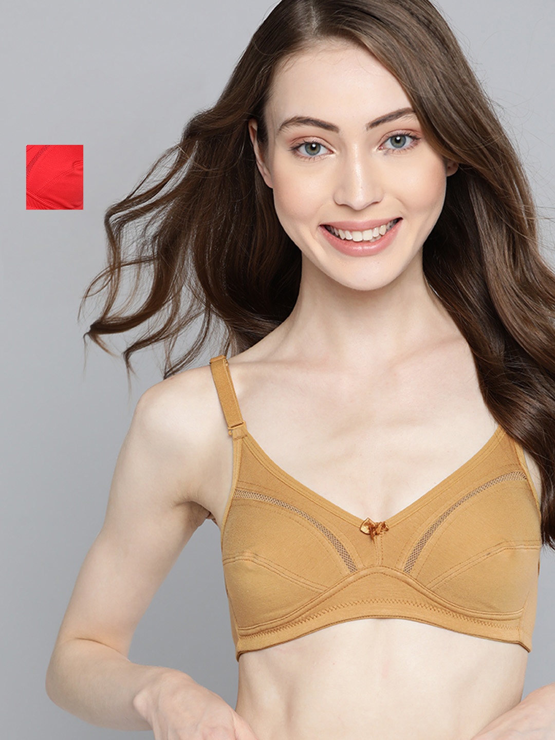 

Mast & Harbour Pack of 2 Solid Everyday Bras, Beige