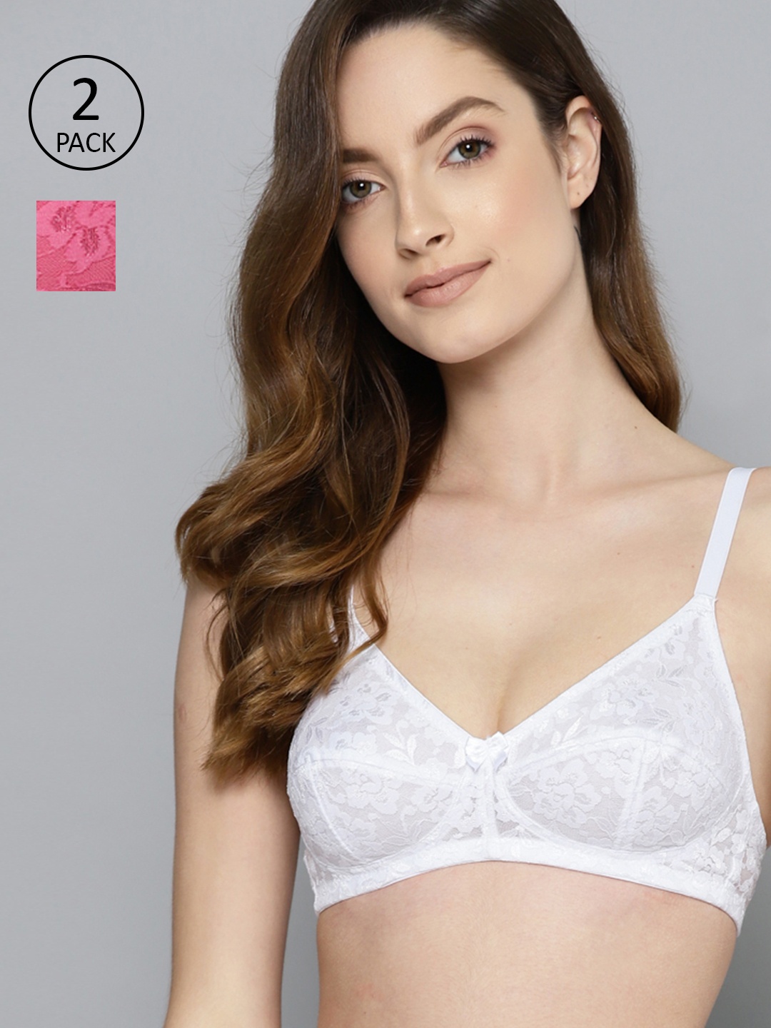 

Mast & Harbour Pack of 2 Pink & White Floral Everyday Bra