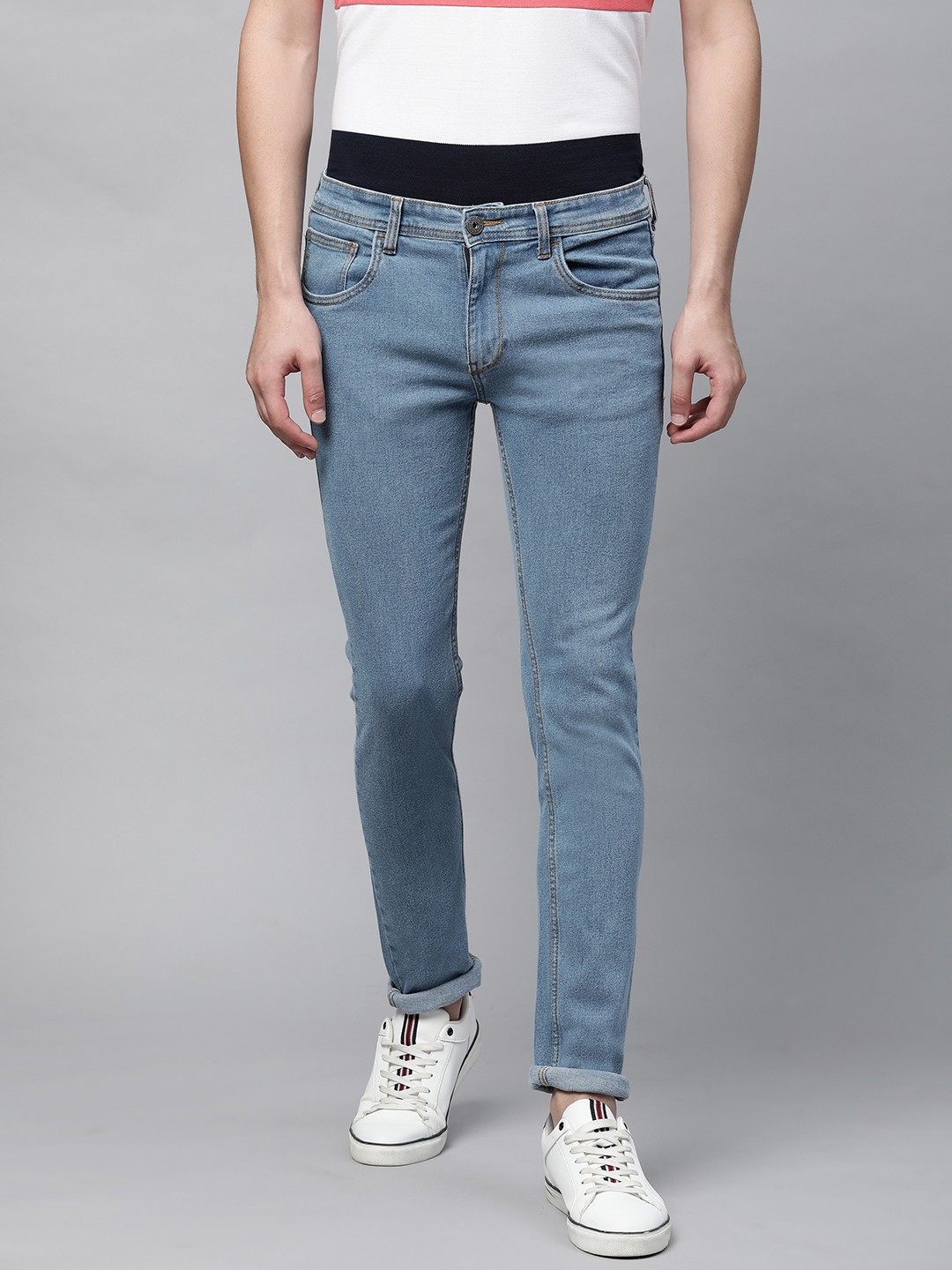 

abof Men Blue Slim Fit Stretchable Jeans