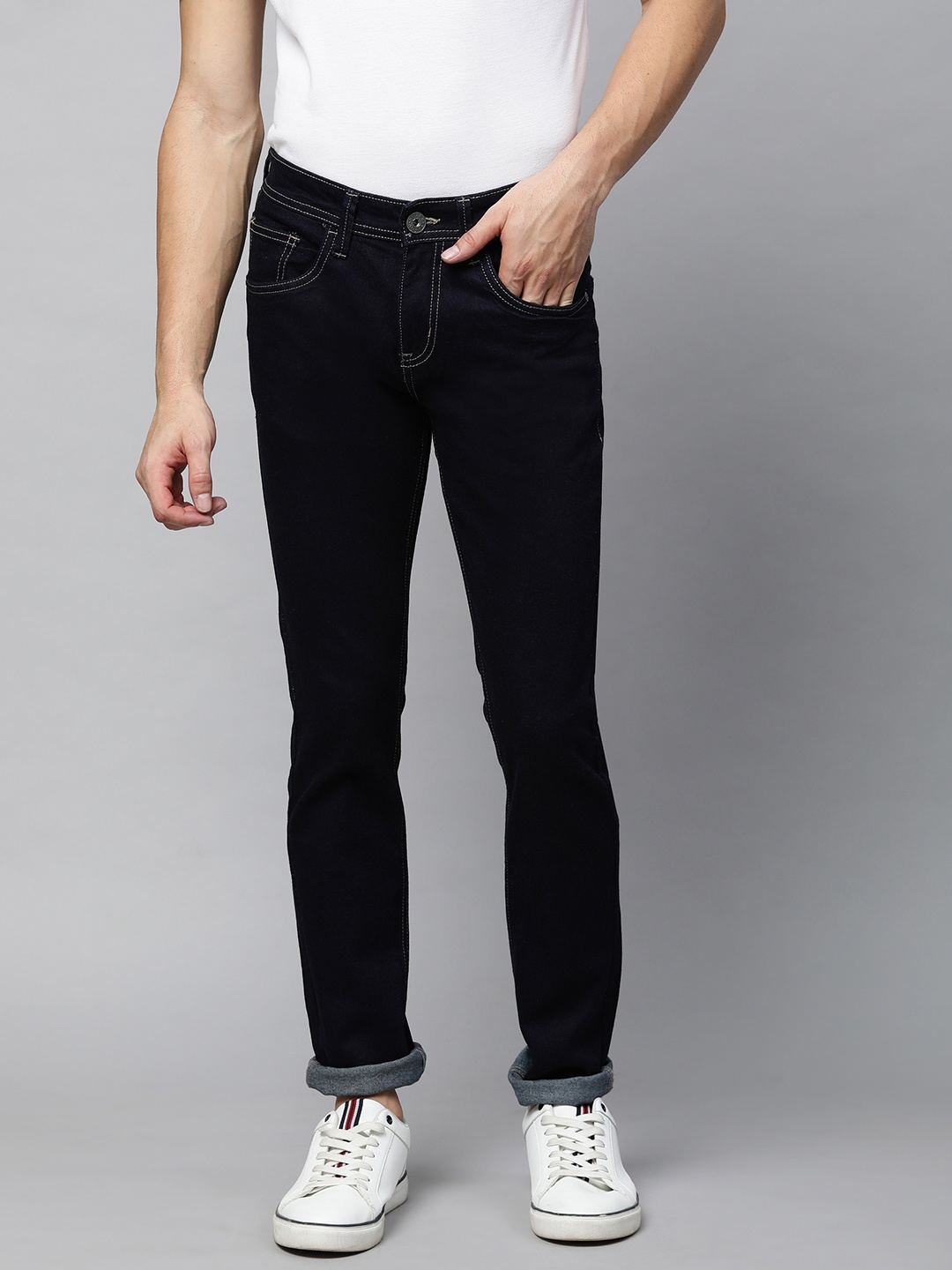 

abof Men Blue Slim Fit Stretchable Jeans