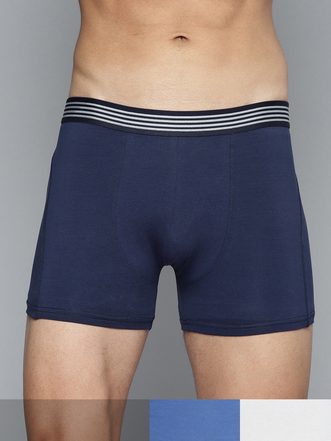 

Mast & Harbour Men Pack of 3 Solid Trunks MHN-TRN2-3PP-CM-New03, Blue