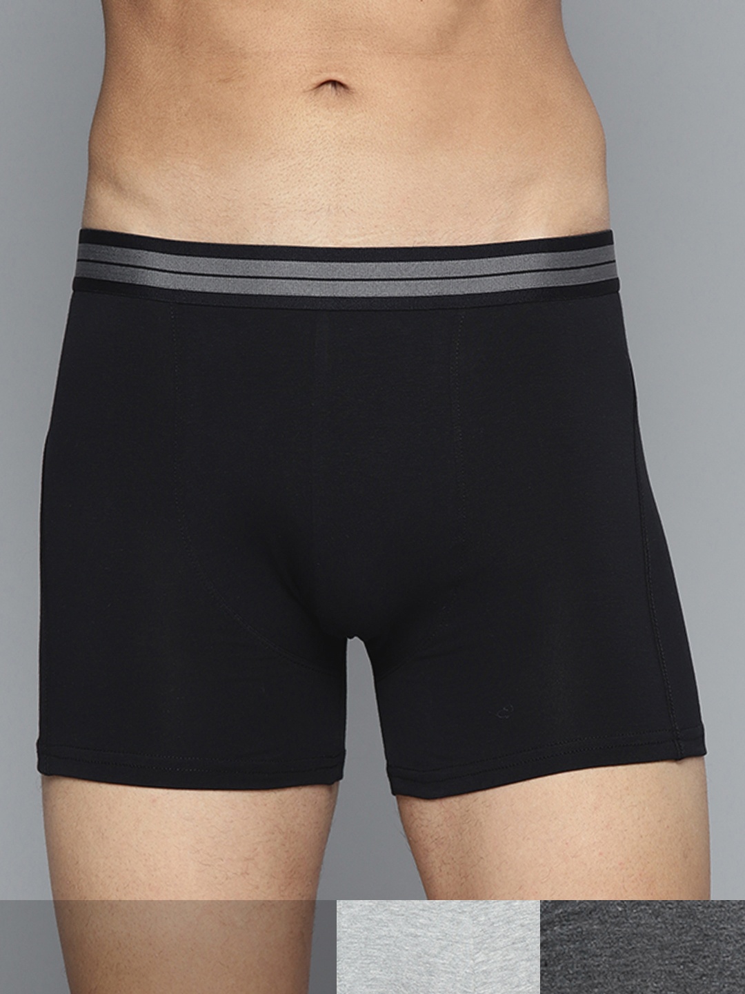 

Mast & Harbour Men Pack of 3 Solid Trunks MHN-TRN1-3PP-DM-New08, Black