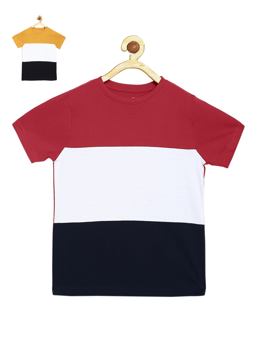 

DILLINGER Boys Pack of 2 Colourblocked Cotton T-Shirt, Multi