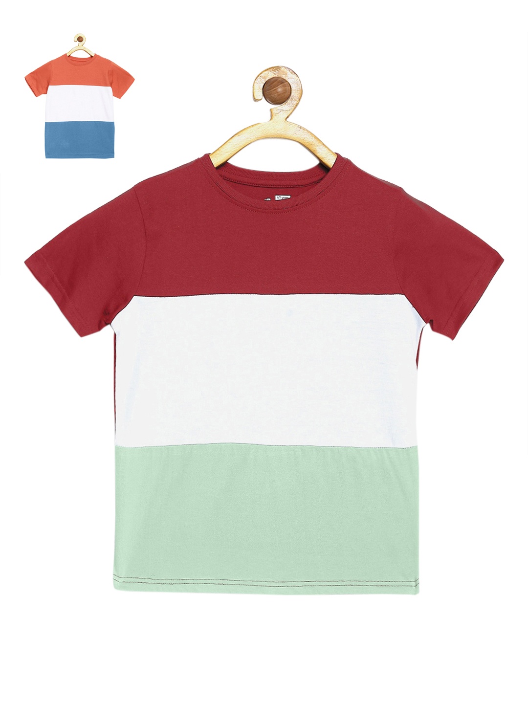 

DILLINGER Boys Pack of 2 Colourblocked Pure Cotton T-shirt, Multi