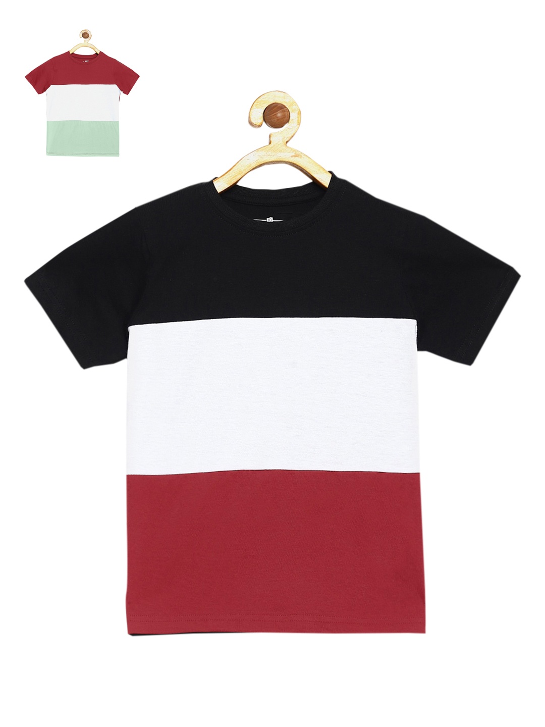 

DILLINGER Boys Pack Of 2 Colourblocked Tshirt, Black