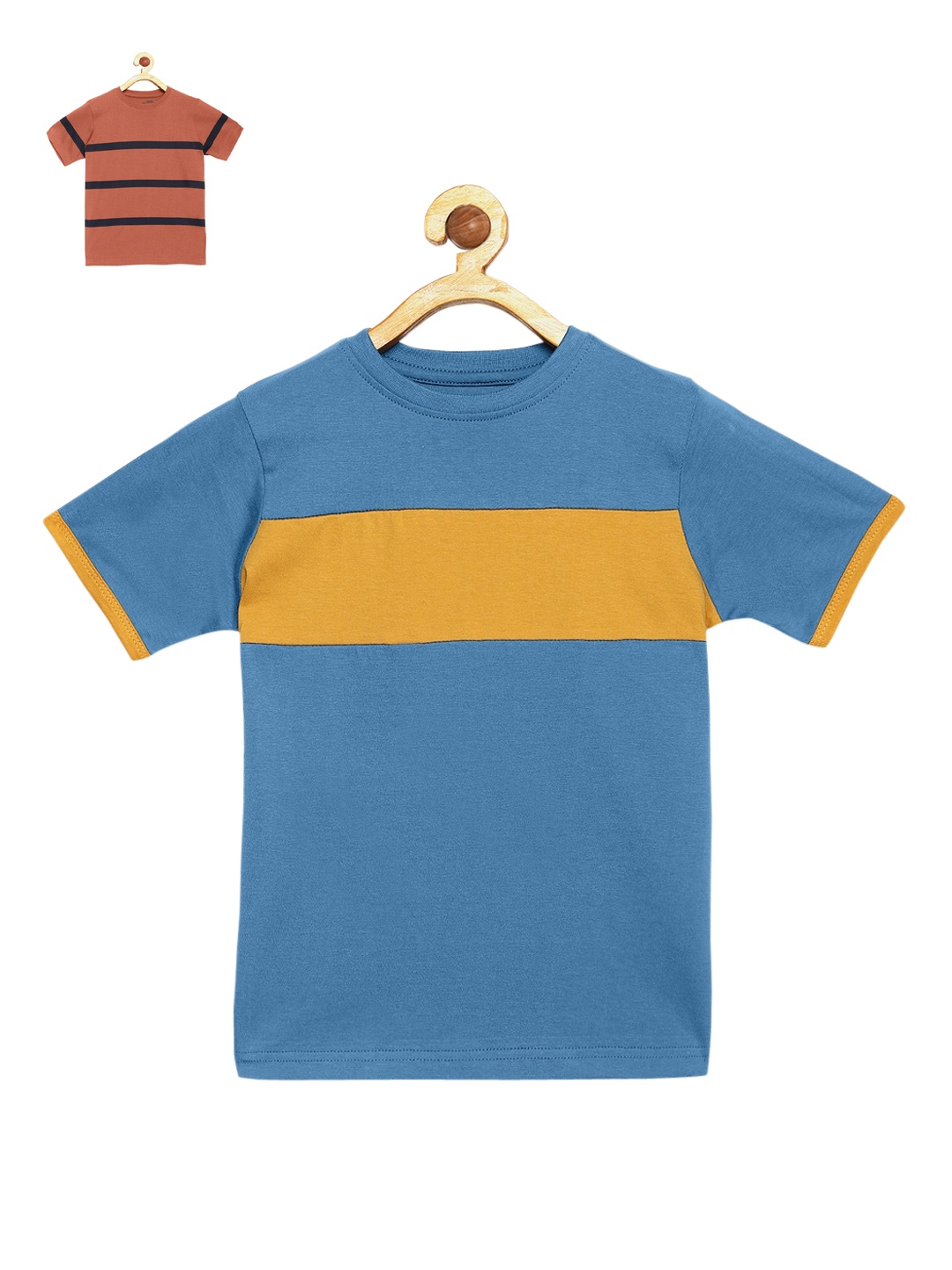 

DILLINGER Boys Blue & Yellow Striped T-shirt